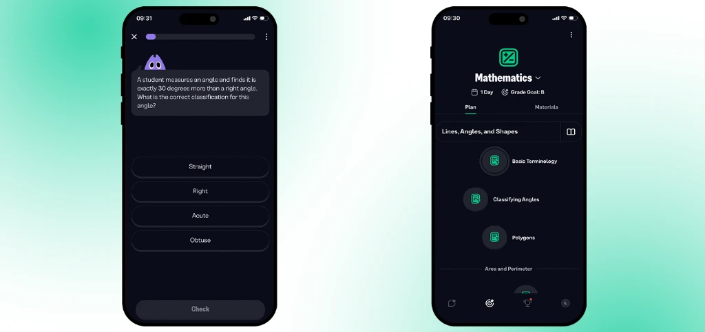Knowunity interactive study plan and quiz interface